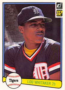 1982 Donruss #454 Lou Whitaker VG Detroit Tigers 