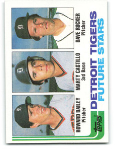 1982 Topps #261 Howard Bailey/Marty Castillo/Dave Rucker Tigers Rookies VG RC Rookie Detroit Tigers 