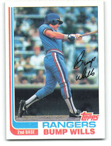 1982 Topps #272 Bump Wills VG Texas Rangers 