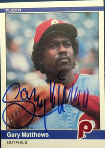 Gary Matthews Autographed 1984 Fleer #40