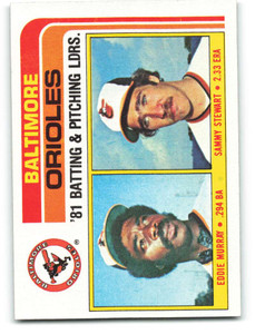 1982 Topps #426 Eddie Murray/Sammy Stewart TL VG Baltimore Orioles 