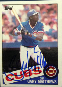 Gary Matthews Autographed 1985 Topps #210