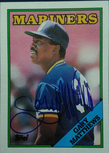 Gary Matthews Autographed 1988 Topps #156