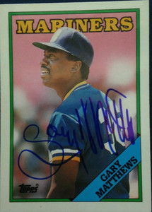 Gary Matthews Autographed 1988 Topps Tiffany #156