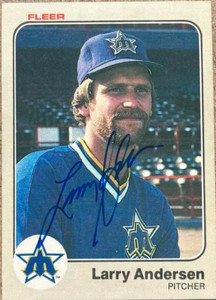 Larry Andersen Autographed 1983 Fleer #470 Seattle Mariners Card