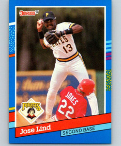 1991 Donruss #58 Jose Lind VG Pittsburgh Pirates 