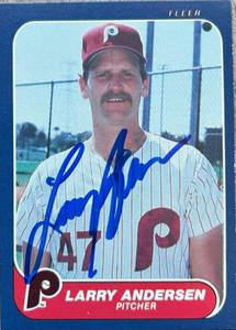 Larry Andersen Autographed 1986 Fleer #434
