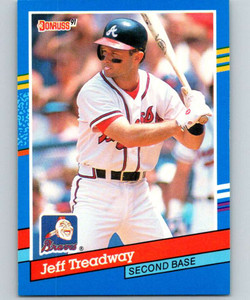 1991 Donruss #117 Jeff Treadway VG Atlanta Braves 