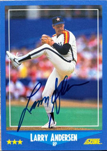 Larry Andersen Autographed 1988 Score #133