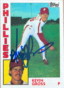 SOLD 4982 Kevin Gross Autographed 1984 Topps #332