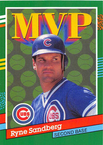 SOLD 57182 1991 Donruss #404 Ryne Sandberg MVP VG Chicago Cubs 