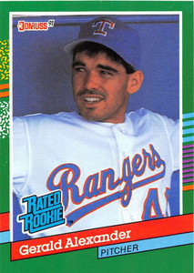 1991 Donruss #419 Gerald Alexander RR VG RC Rookie Texas Rangers 