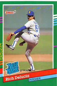 1991 Donruss #426 Rich DeLucia UER RR VG RC Rookie Seattle Mariners 