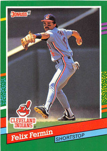 1991 Donruss #537 Felix Fermin VG Cleveland Indians 