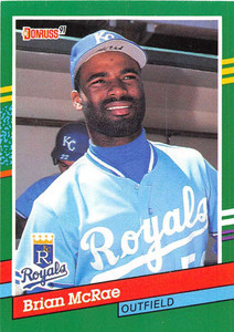 1991 Donruss #575 Brian McRae VG RC Rookie Kansas City Royals 