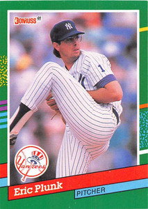 1991 Donruss #593 Eric Plunk VG New York Yankees 