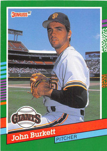 1991 Donruss #638 John Burkett VG San Francisco Giants 