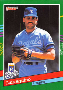 1991 Donruss #718 Luis Aquino VG Kansas City Royals 