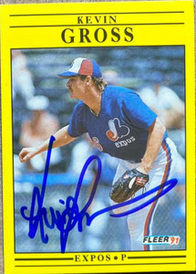 Kevin Gross Autographed 1991 Fleer #235 Montreal Expos Card