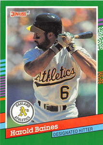 1991 Donruss #748 Harold Baines VG Oakland Athletics 