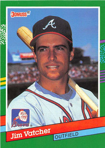 1991 Donruss #753 Jim Vatcher VG RC Rookie Atlanta Braves 