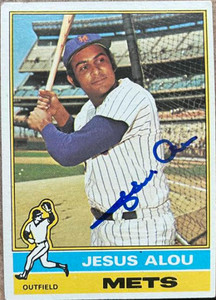SOLD 121151 Jesus Alou Autographed 1976 Topps #468