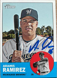 Aramis Ramirez Autographed 2012 Topps Heritage #252
