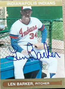 Len Barker Autographed 1986 Indianapolis Indians #20