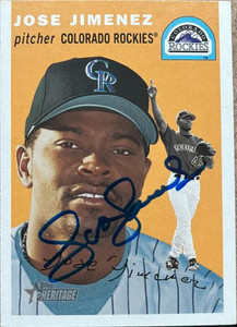 Jose Jimenez Autographed 2003 Topps Heritage #167 Jose Jimenez Autographed 2003 Topps Heritage #167