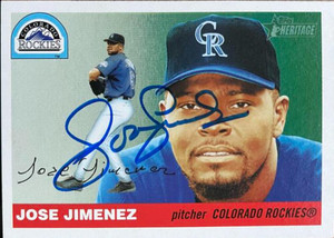 Jose Jimenez Autographed 2004 Topps Heritage #262 Jose Jimenez Autographed 2004 Topps Heritage #262