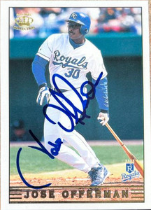 Jose Offerman Autographed 1999 Pacific Crown Collection #135 Jose Offerman Autographed 1999 Pacific Crown Collection #135