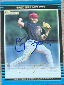 Eric Bruntlett Autographed 2002 Bowman Gold #213 Rookie Card