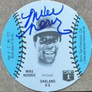 SOLD 121249 Mike Norris Autographed 1977 Burger Chef Fun Meal Discs #NNO