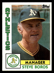 1984 Topps #531 Steve Boros MG VG Oakland Athletics 