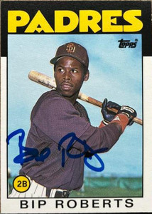 Bip Roberts Autographed 1986 Topps Traded #91T