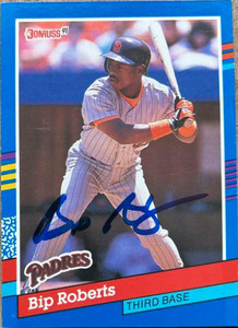 Bip Roberts Autographed 1991 Donruss #195