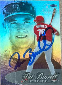 Pat Burrell Autographed 1999 Flair Showcase Row 3 (Power) #23 Rookie Card 