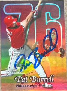 Pat Burrell Autographed 1999 Flair Showcase Row 3 (Power) Row 2 (Passion) #23 