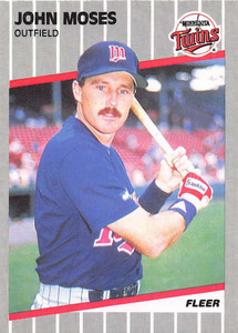 1989 Fleer #121b John Moses COR VG Minnesota Twins 