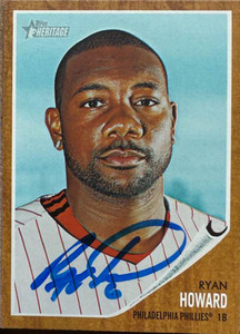 Ryan Howard Autographed 2011 Topps Heritage #220 Ryan Howard Autographed 2011 Topps Heritage #220
