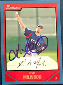 Kevin Millwood Autographed 2007 Bowman Blue #58 015/500