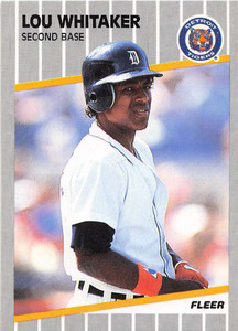 1989 Fleer #151 Lou Whitaker VG Detroit Tigers 