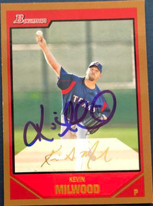 Kevin Millwood Autographed 2007 Bowman Gold #58 