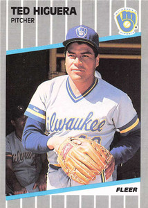 1989 Fleer #188 Teddy Higuera VG Milwaukee Brewers 