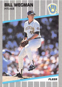 1989 Fleer #199 Bill Wegman VG Milwaukee Brewers 