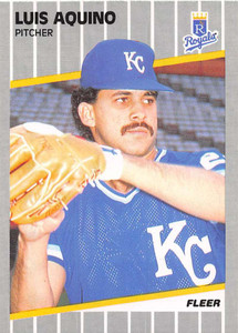 1989 Fleer #275 Luis Aquino VG Kansas City Royals 