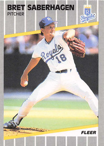 1989 Fleer #291 Bret Saberhagen VG Kansas City Royals 