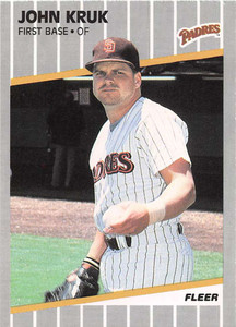 1989 Fleer #309 John Kruk VG San Diego Padres 
