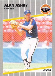 1989 Fleer #350b Alan Ashby COR VG Houston Astros 