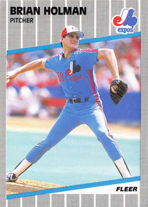 1989 Fleer #379 Brian Holman VG RC Rookie Montreal Expos 
